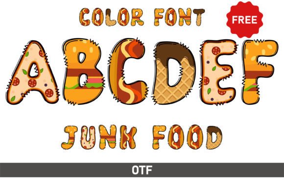 Junk Food: A Whimsical Font for Playful and Artistic Designs
