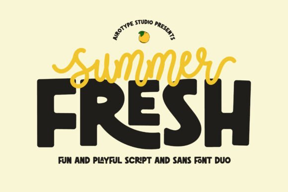 Summer Fresh: A Bold Font Duo for Cheerful Designs
